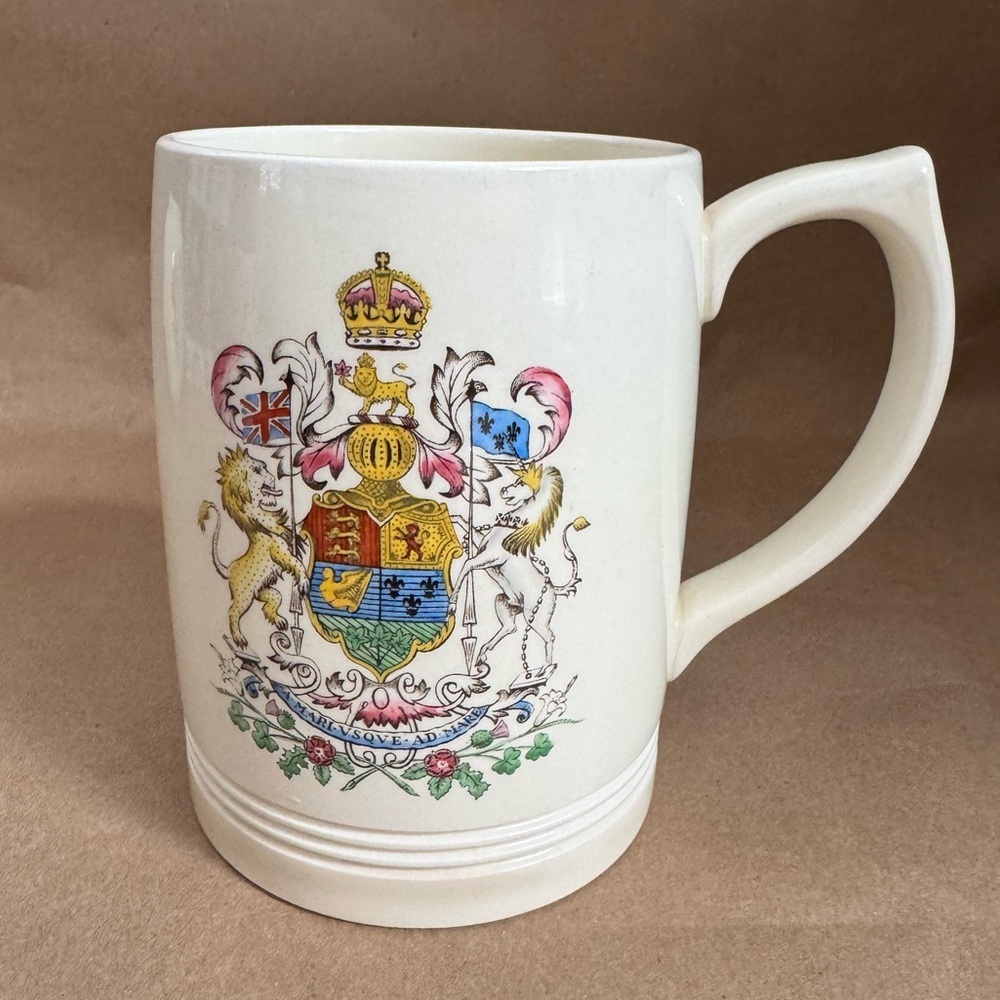 Wedgwood Etruria 1921 Dominion of Canada Coat of Arms Tankard circa 1950’s